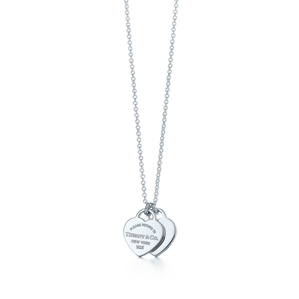 Tiffany & Co double heart necklace